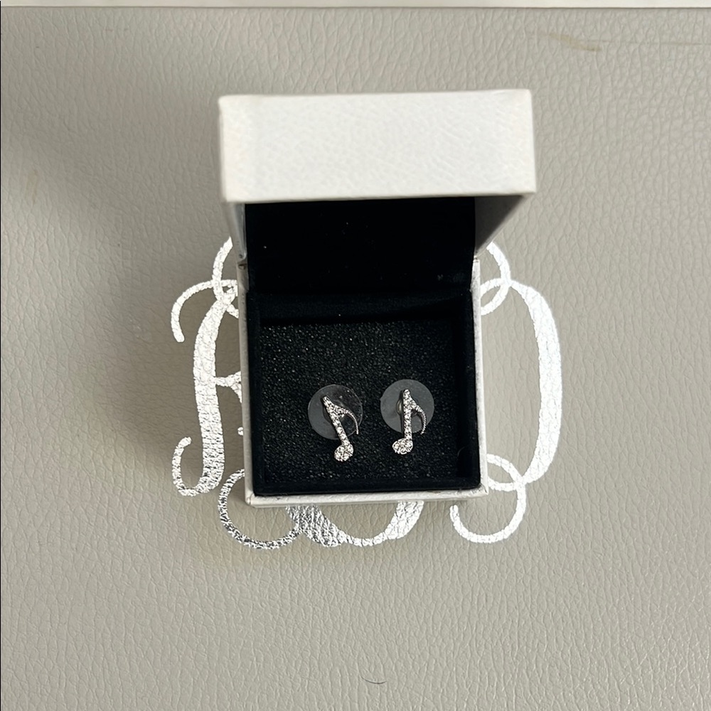 Swarovski Music Note Stud Earrings